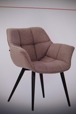 Esszimmerstuhl Roseville Polsterstuhl  Besucherstuhl Stoffbezug taupe