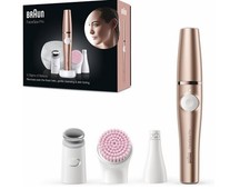 Braun FaceSpa Pro 921 3-in-1 Beautygerät zur Epilation für Gesicht - Weiß/Bronze