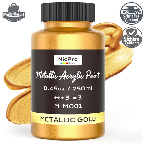 Acrylfarbe gold metallic - acrylfarbe,
