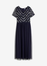 Maxi tüllkleid mit pailletten - maxi,