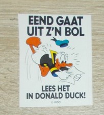 Alter Aufkleber | Sticker Donald Duck - Ente wird verrückt NL