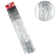 10x Lametta Silber 50 cm