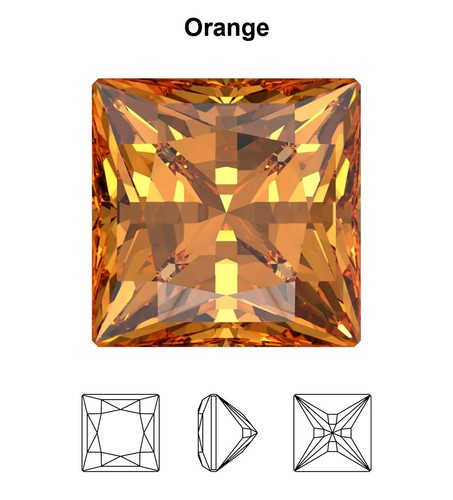 Swarovski zirkonia square - swarovski, cut
