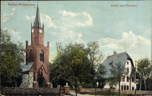 Berlin weißensee kirche - ak,