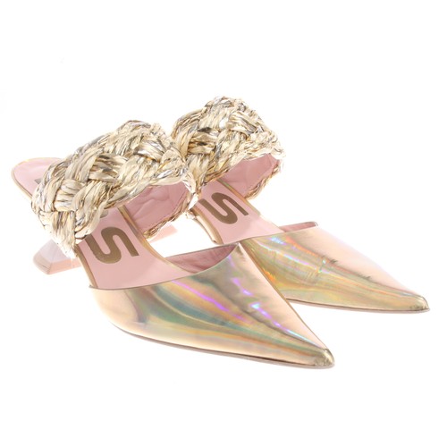 Hohe pantoletten ras metallic - hohe,
