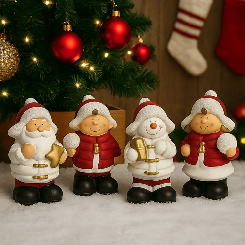 Weihnachtsdeko 4er set figuren - set,