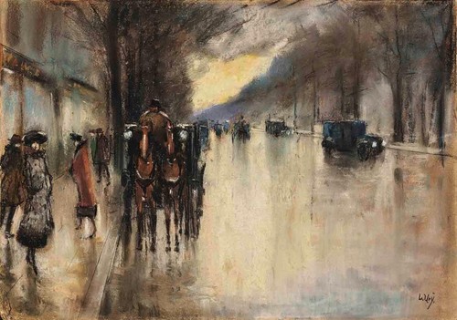 Lesser ury straßenszene im - ury,