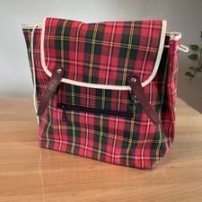 Vintage Rucksack Rot Karo -