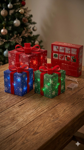 Led weihnachts geschenkboxen - led,