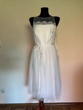 Damenkleid Hochzeitskleid Cocktailkleid Gr 42-44 Weiss Von Kasey Rose Knielang
