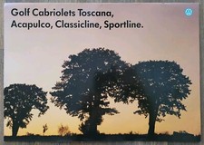 VW Golf I Cabrio Toscana,Acapulco,Classicline,Sportline XXL Prospekt/brochure 93