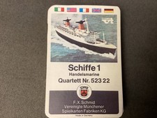 Quartett Kartenspiel Spielkarten F.x.Schmid 52322 Schiffe 1 Abart 1968 2. Wahl
