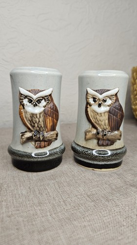 Vintage keramik eule - salz, und
