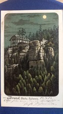 AK,Ansichtskarte, Brand , Stempel Hohnstein, Sächs. Schweiz 1902 Versendet