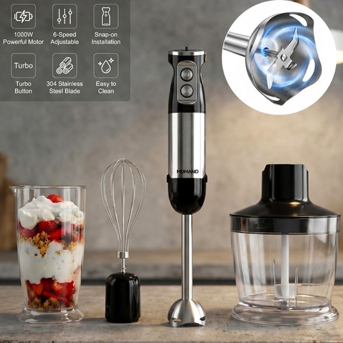 4in1 stabmixer set 1000w - set,