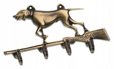 Jagdhund Wandhaken Messing 4
