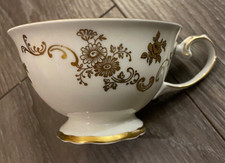 Sammeltasse ROSENTHAL POMPADOUR Kaffee-Tasse, weiß/gold Blumen und Rosen