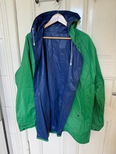 Friesennerz Regen-Wendejacke Grün BLAU - L / XL PVC Folie, schmiegsam