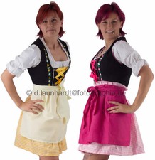 Sexy kurzes Minidirndl in Sonnengelb, Gr. 36 und 38