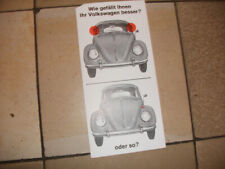 VW Brezel Ovali Käfer+Dickholmer Faksimile Prospekt Winker/Blinker im Volkswagen