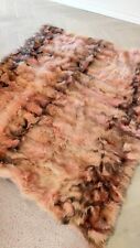 -Fuchsdecke    Echt Fell Decke Fuchs Pelz Tagesdecke Plaid Rosa