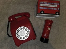 L@@k: Spardose 3er Set Telefon ☆ Bus ☆ Royal Mail Briefkasten England  Retro