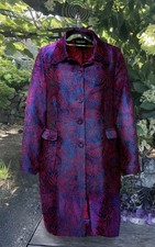 Eleganter Ulla Popken Mantel Blazer Beere/Blau Jacquard  GR 46, ungetragen! NEU!