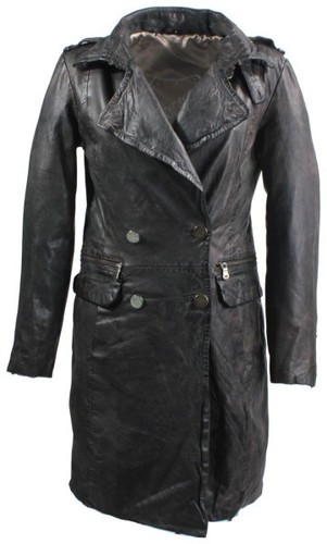 Damen ledermantel mang - damen,