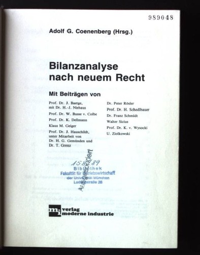 Bilanzanalyse nach neuem