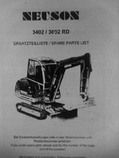 #25 Neuson 3402 3602 RD Ersatzteilbuch Parts Manual List Ersatzteilliste