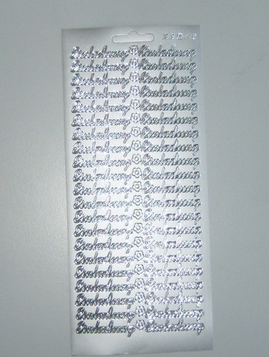 Sticker silber - 2, bg