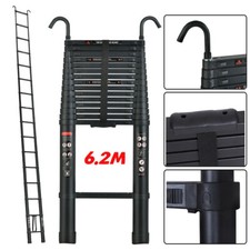 6.2M Alu Teleskopleiter Mehrzweckleiter Sicherheitshaken Abnehmbarer HakenLeiter