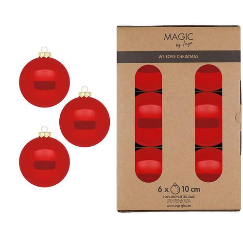 Weihnachtskugeln glas 10cm - 6,