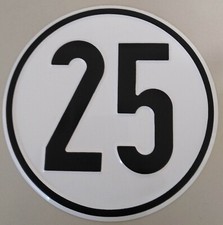 Geschwindigkeitsschild 25 km/h