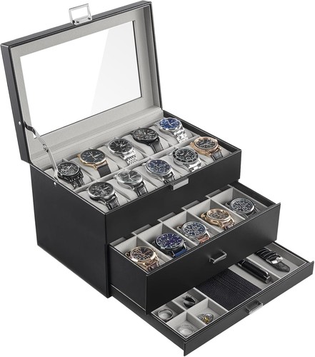 Uhrenbox mit fächern - mit,