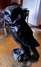 +++ Schwarze Eule  / Schleiereule / Owen Irish Turf Craft  / Gothic / Buchstütze