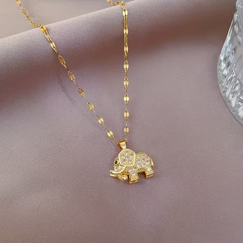 Elefant kette gold - elefant,