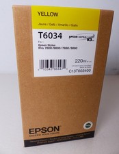 Epson T6034 Yellow Gelb 220ml für Stylus Pro 7800 9800 7880 9880 Tinte #16 KT