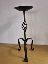 Kunstvoll geschmiedeter Kerzenständer 55 cm - Schmiedeeisen Kerzenhalter Metall