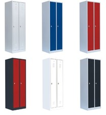 2er Kleiderspind voll verschweißt Spint Stahlspind Metallschrank 180x60x50cm