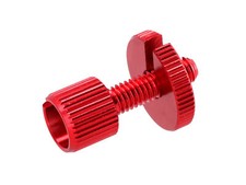 Einstellschraube Rot eloxiert, für Bowdenzug, M6 x 22, geschlitzt - Simson S51, 