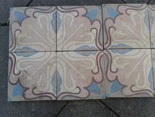 Alte Zementfliesen Bodenfliesen Jugendstil-Fliesen 