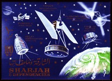 Sharjah 1964 ** Bl.4 Weltraum Space Explorer Pionier