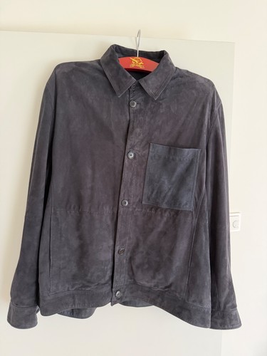Baracuta suede jacket navy - baracuta,