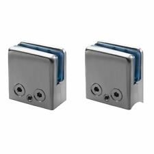 Edelstahl Glashalter 44x46mm – Klemmhalter für Glasstärken 8mm, 8,38mm & 8,76mm