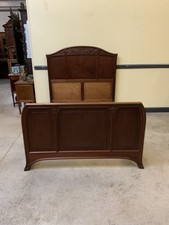 Antik -  Prunk Nußbaum Bett - Art Nouveau  - Jugendstil - Lieferung möglich!