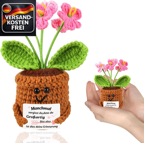 Gestrickte blume geschenk - blume, für