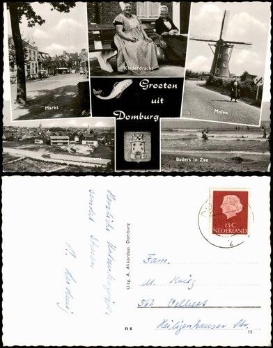 Postkaart domburg veere - postkaart, domburg-veere