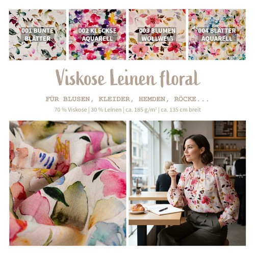 Viskose leinen stoff - stoff, meterware