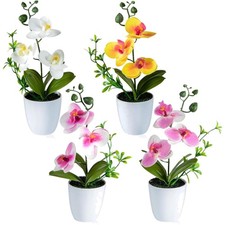 Kunstblumen Orchideen Set 4